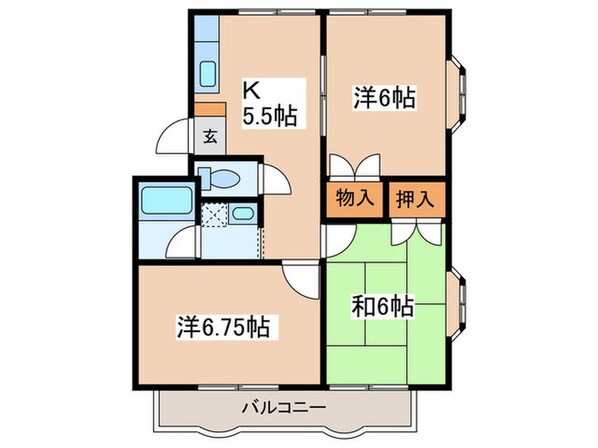 ハイツ秋元第２の物件間取画像